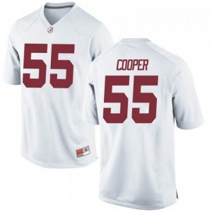 Men's Alabama Crimson Tide #55 William Cooper White Replica NCAA College Football Jersey 2403YQIA8